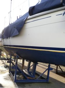 Kaline mit neuem Unterwasseranstrich